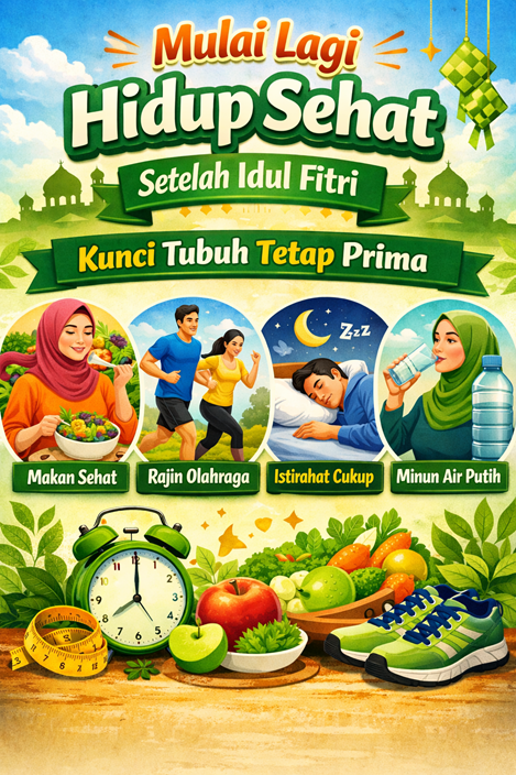 Bugar Setelah Idul Fitri, Saatnya Kembali Terapkan Pola Hidup Sehat