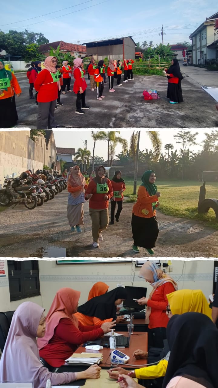 Tes Kebugaran Karyawan Puskesmas Labruk Kidul Bersama Lintas Sektor, Tingkatkan Kesiapan Pelayanan